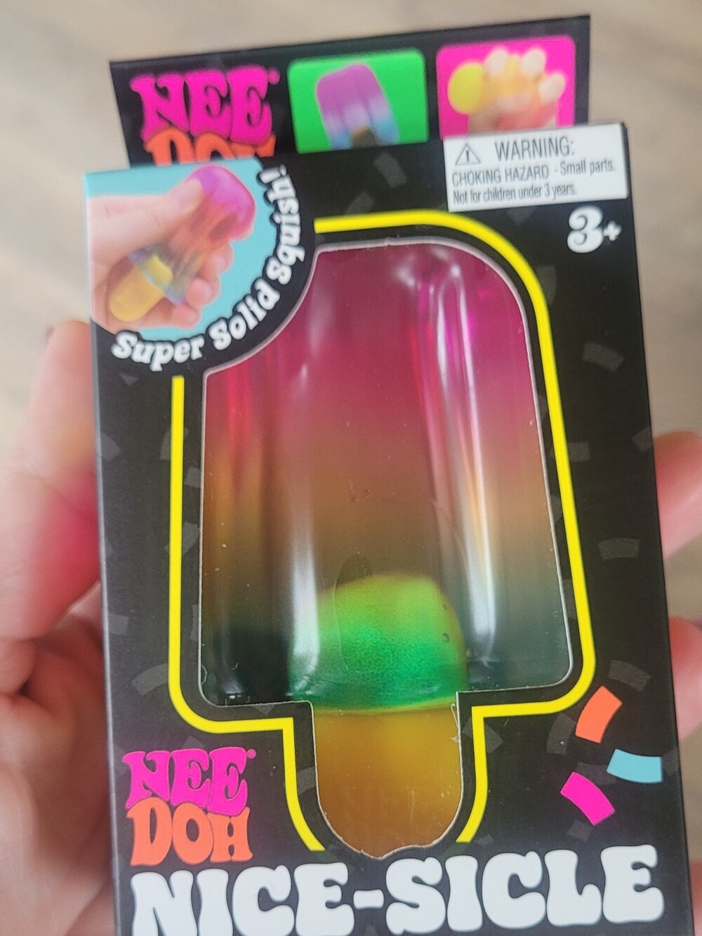 Nice-Sicle Super Squish Stress Toy - Pink/Green/Yellow
